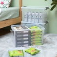 Citylife 32 QT 6 Packs Plastic Storage Bins with Lids Stackable Storage
