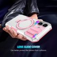 thumbnail image 2 of Moreoy Magnetic Kickstand Case for iPhone 17 with Sliding Lens Cover, [MagSafe Compatible ]Shockproof Non-Slip Bumper Protective Phone Case Cover with Metal Ring Holder Stand,B, 2 of 10