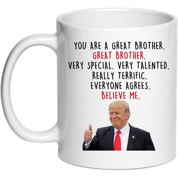 Brother Coffee Mugs - Novelty Brother Gifts From Sister/Brother - You Are A Great Brother, Gifts For Brother, Gag Brother Gifts for Birthday/Christmas 11oz