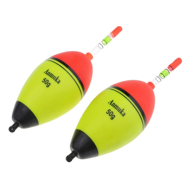 2 Pcs Bouée de Pêche à la Roche Bouée Verticale Flotteur de Pêche Matériel de Pêche Facile à Transporter, Adapté pour la Pêche en Plein Air 50g