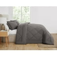thumbnail image 5 of Cannon 200 Thread Count Percale Oversized Comforter Set Grey Cotton 3-Piece Full/Queen Comforter Set, solid color themed, for Men and Women, OEKO-TEX Certified Confidence, 5 of 6