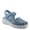 BLUE, variant on Spring Step Women's GALAVIS Leather Wedge Sandals – Closed-Toe Sporty Sandal with Hook-and-Loop Closure and Cushioned Footbed