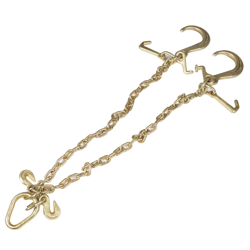 Genrics G70 5/16" x 3' V-Chain Bridle with J-Hooks, Black