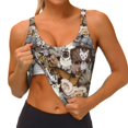 thumbnail image 4 of Naloa Cut Cats Sports Bras for Women, High Support Bra with Removable Pads, Comfortable - X-Large, 4 of 9