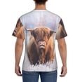 thumbnail image 3 of Vsdgher Cow Print Men's Dry Fit Mesh Athletic Shirts Moisture Wicking Tennis T-Shirt Tops, 3 of 9