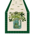 thumbnail image 2 of St Patricks Day Table Runner，St. Day Table Decor Linen Jute Fabric For Spring Festival Home Kitchen Dining Party Decoration，1X Table Runner Clearance, 2 of 8