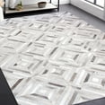 thumbnail image 6 of Pasargad Home Galaxy Hand-loomed Cowhide & Sari Silk Rug 9' 0" X 12' 0" Silver, 6 of 6