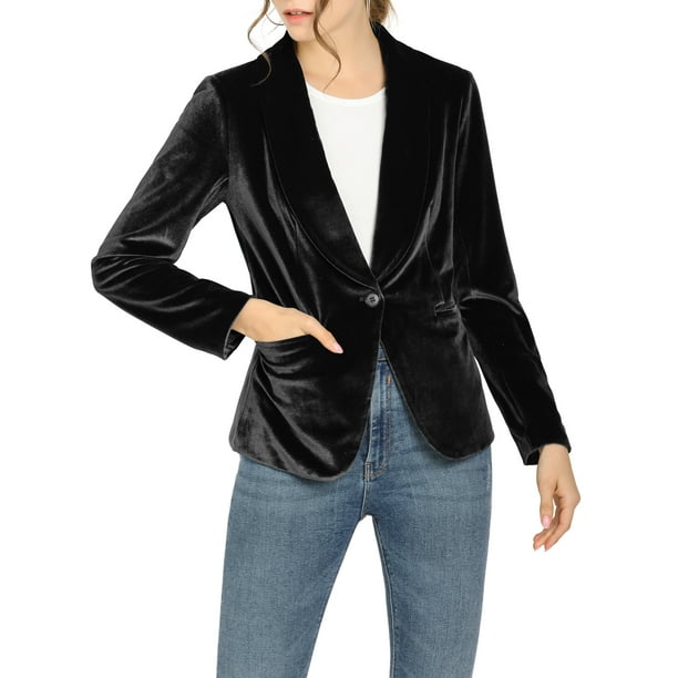 Shawl collar velvet on sale blazer