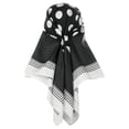thumbnail image 6 of INSPIRE CHIC Women Polka Dots 35"x35" Large Square Scarf Satin Silk Like Head Wrap Bandanas Neck Scarves Black 35.4x35.4", 6 of 6
