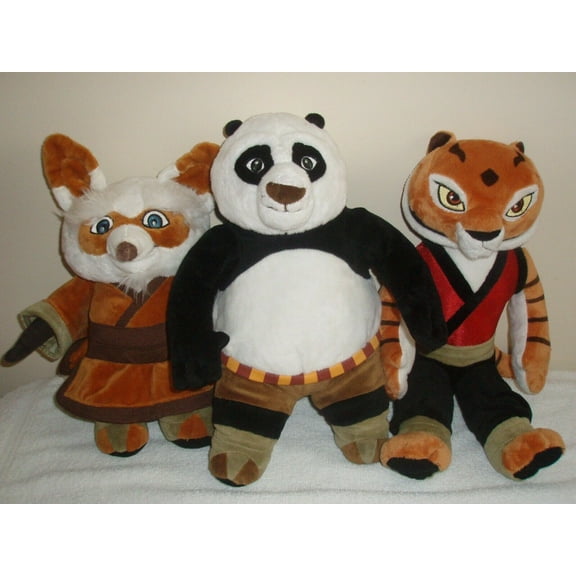 Kung Fu Panda Master Shifu Tigress 3pc Set Plush Kohl's Stuffed Dolls 12" NEWUSA