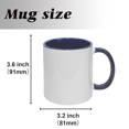 thumbnail image 2 of MR.R 11oz Set of 6 Sublimation Blanks Dishwasher Ceramic Coffee Mugs with Dark Blue Color Mug Inner and Handle Drinking Cup Mug For Milk Tea Cola Water,, 2 of 3