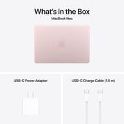 Apple MacBook Neo 13-inch Apple A18 Pro chip with 6‑core CPU and 5‑core GPU, 8GB, 256GB SSD, Magic Keyboard - Blush