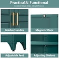 thumbnail image 5 of Polup 75" Height Metal Green Storage Cabinet, Modern Tall Steel Pantry Cupboard with 2 Doors and Adjustable Shelves for Kitchen Garage and Home, 5 of 12