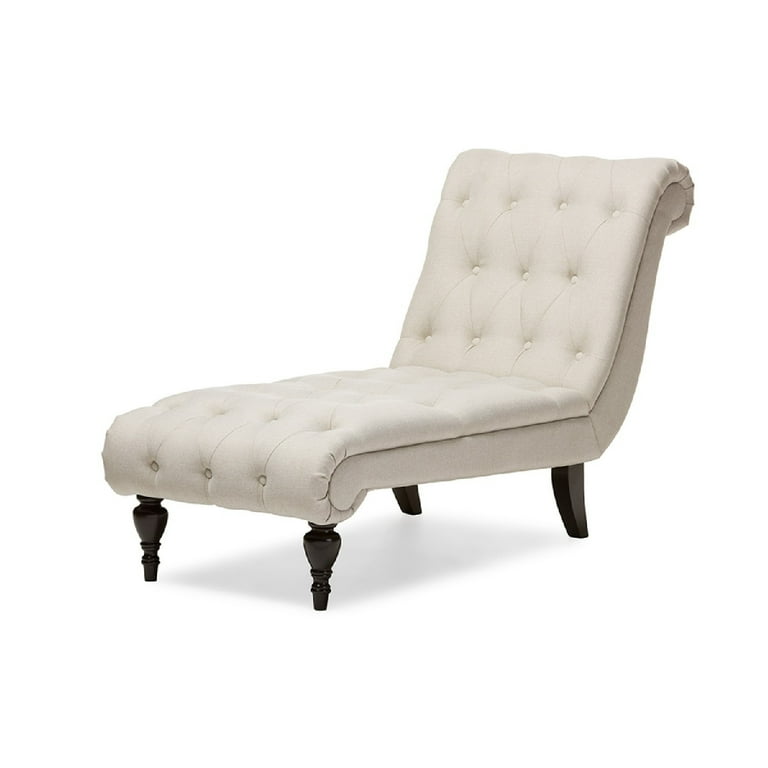 Baxton Studio Layla Mid-century Retro Modern Grey Fabric Upholstered Button-tufted Chaise Lounge Baxton Studio Layla Mid-century Retro Modern Grey Fabric Upholstered Button-tufted Chaise Lounge
