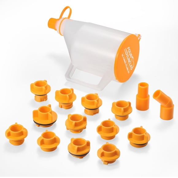 Kit de aceite antiderrames Funnel FOUR UNCLES de 1.5 cuartos de galón y 15 piezas