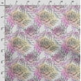 thumbnail image 3 of Soimoi Watercolor Floral Print,Cotton Poplin, Sewing Fabric Sold by The Yard 42 Inch Wide,Sewing Craft Quilting/Quilt Making Fabric, Purple, 3 of 5