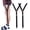 A, variant on 2/4 Pack Shirt Stays for Men Y-Style Adjustable Elastic Shirt Garters Holders Non-Slip Locking Clamps Shirt Tucker