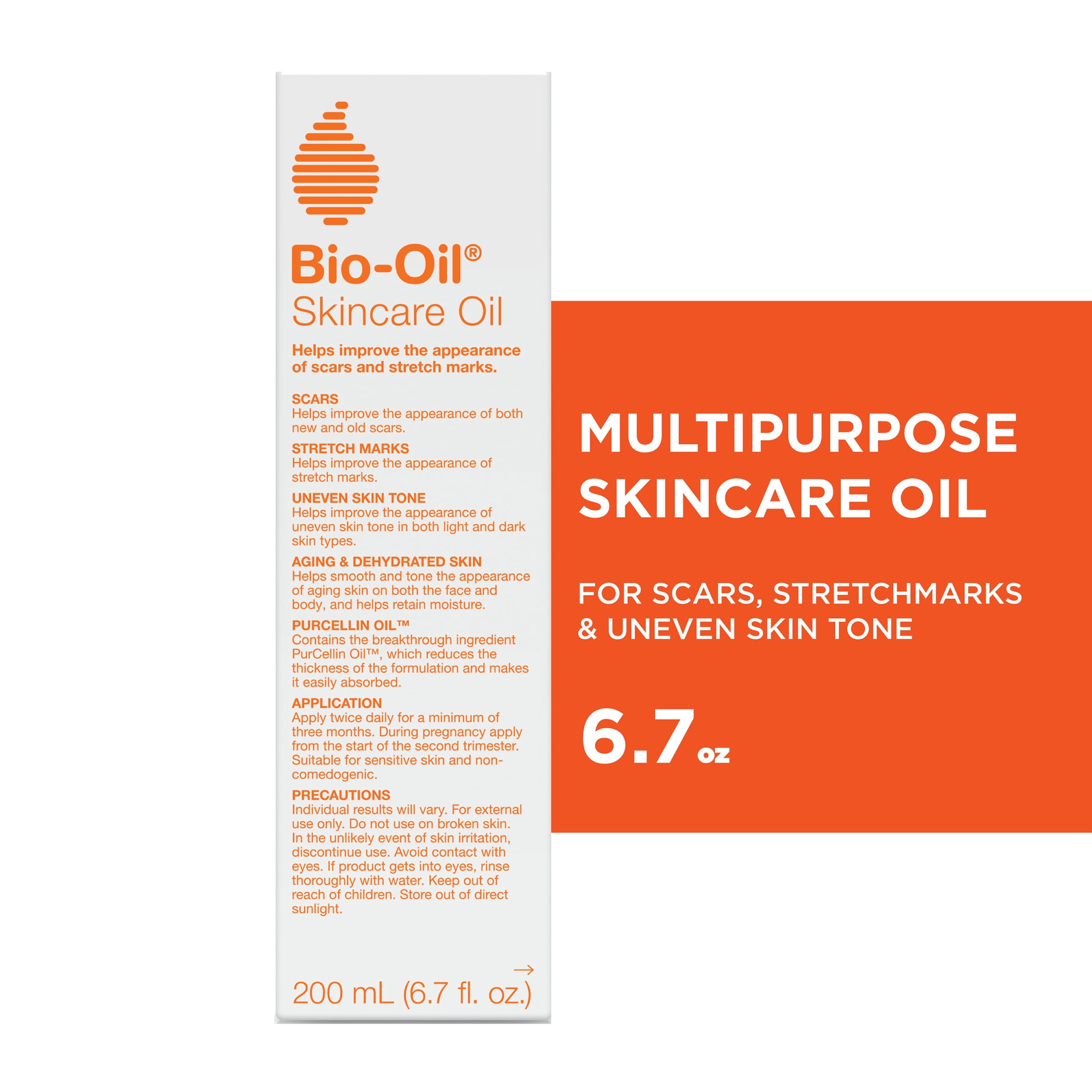 Bio-Oil Skincare Oil Moisturizer Vitamin E, for Scars and Stretchmarks, Face and Body Moisturizer Hydrates Dry Skin, Non-Comedogenic, 6.7 fl oz - Walmart.com
