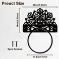 thumbnail image 2 of Iron Wall Mounted Hanging Ring Decorative Organizer Rack Floral 200x140mm, 2 of 9