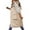 Khaki, variant on Lindreshi Puffer Vest for Women Clearance Women Warm Pocket Hooded Coat Long Jacket Winter Sleeveless Down Parkas