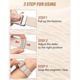 thumbnail image 3 of Wearlizer Braided Magnetic Band Compatible with Samsung Galaxy Watch 9/8 40mm 44mm & Watch 8 Classic 46mm, Celtic Stretchy Nylon Strap Adjustable Elastic Watch Band for Women Men (No for Ultra), 3 of 8