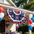 thumbnail image 4 of Miwamany Patriotic Pleated Fan Flag Banner,4th of July Decorations for Outdoor Porch & Railing, Red White & Blue Decor for 4th of July, Memorial Day, Independence Day Decorations, 4 of 8