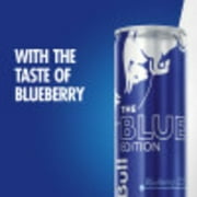 Red Bull Blue Edition Energy Drink, Blueberry, 114mg Caffeine, 12 fl. oz., Pack of 4 Cans