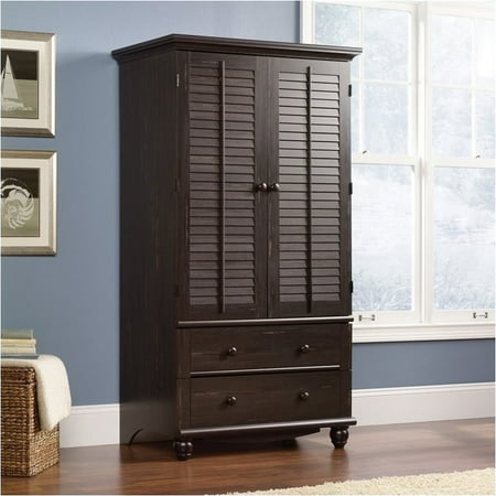 Painted Wide Armoire - Pemberly Row Armoire in Antiqued Paint
