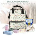 thumbnail image 5 of Daiia Mini Wildflower Watercolor Large Capacity Baby Bag Waterproof Stylish Diaper Bag Mummy Backpack Adjustable Straps Diaper BagBaby Essentials Bag, 5 of 6