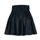 thumbnail image 5 of Faldas plisadas Prolriy para mujer, falda plisada de moda para mujer, falda de cuero de cintura alta, falda corta elegante de color sólido, faldas para mujer, azul marino XL, 5 of 6