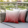 thumbnail image 2 of Outdoor Waterproof Pillow Covers Abstract Modern Minimalist Stripe Decorative Throw Pillow Protectors,Pillowcase Cushion Cases for Patio Sofa Garden Couch,16x16in,Pack of 2, 2 of 14