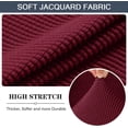 thumbnail image 5 of CHUNTIAN Stretch Ottoman Covers, Soft Square Ottoman Slipcover Jacquard Storage Stool Cover Footstool Slipcover for Living Room Furniture Protector (Navy), 5 of 5