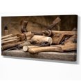 thumbnail image 1 of Designart - Vintage woodworking tools - Vintage Painting Print on Wrapped Canvas, 1 of 2