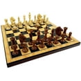 thumbnail image 2 of 4" Staunton Wood BRIDLED Knight Chess Set Tray Storage Box + Walnut Color Board, 2 of 9