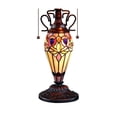 thumbnail image 4 of CHLOE Lighting SERENITY Tiffany-style Dark Bronze 3 Light Double Lit Table Lamp 16" Shade, 4 of 6