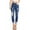 Ripped Dark Denim, variant on Wax Jean Womens Juniors High Rise Distressed Ankle Skinny Jeans (Ripped Light Denim, 5)