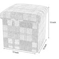 Powiller Foldable Storage Ottoman Cube/Footrest Stool Decorative Seating/Puppy Step Coffee Table