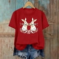 thumbnail image 5 of Feancey Bunny Tshirts Shirts for Women Rabbit Graphic Tees Loose Fit Casual Short Sleeve Crewneck Tops 2025 Summer Trendy Clothes Holiday Gifts Pink M, 5 of 7