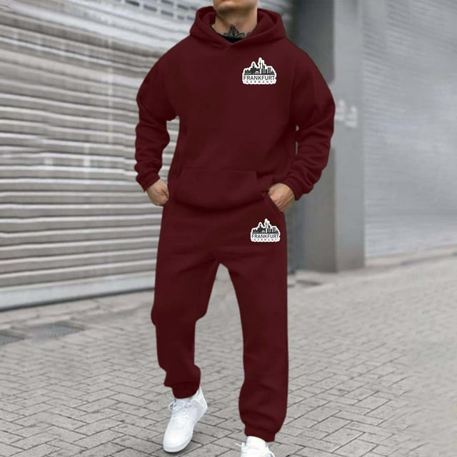 WILLBEST Sudaderas para Hombre, Conjunto De Sudadera con Capucha Deportiva De Manga Larga con Estampado De Letras Informal A La Moda De Otoño e Invierno para Hombre y Mujer XXXGrande