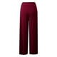 thumbnail image 4 of Pantalones palazzo anchos de color liso para mujer: cintura alta con cinturilla elástica, poliéster y spandex, pantalones largos informales con bolsillos laterales., 4 of 4