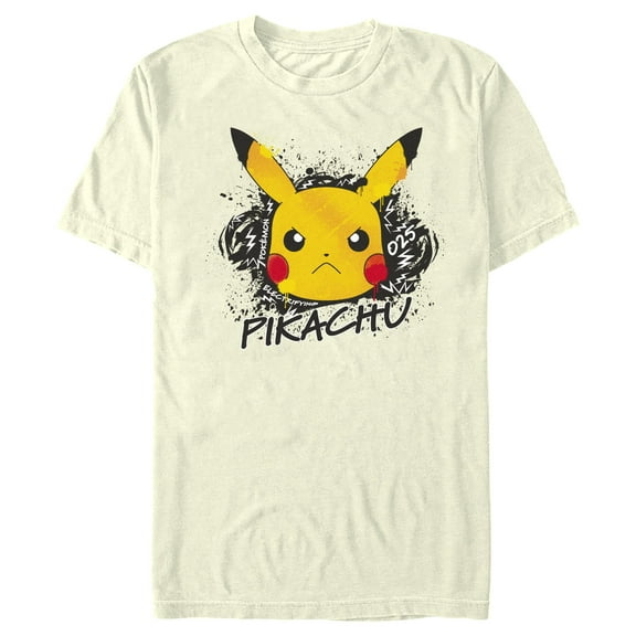 Men's Pokemon Angry Pikachu Graphic T-Shirt