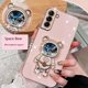 thumbnail image 1 of Space Bear Astronaut Carcasa Para OPPO Reno 7 Pro 7Z 5G 4G A16K A16 F17 Funda Borde Recto Chapado En Arena Movediza Soporte De Oso Ultra Delgado Suave Cubierta Trasera Gao Jiahui unisex, 1 of 2