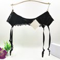 thumbnail image 2 of Worallymy Mujeres Liga Encaje Hueco Bowknot Lencería Liguero Sexy Hebilla Ajustable Medias Liga L Worallymy JD735811544, 2 of 7