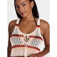 thumbnail image 4 of No Boundaries Striped Crochet Coverup Dress, Women’s XXS-XXL, 4 of 5