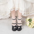 thumbnail image 4 of SACFOF Women Lolita Kawaii Shoes Chunky Heel Mary Janes Ankle Strap Lace Pumps Bow Cute Block Heel Rockabilly Shoes, 4 of 6