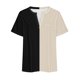 thumbnail image 5 of Plus Tamaño de las Mujeres Blusas, Cuello en V Casual Suelto Manga Corta Superior, Impresión Blusa Poliéster Spandex, 5 of 8