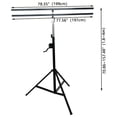 thumbnail image 2 of EQCOTWEA Manual Square Tube Double Stage Bracket Lighting Crank Stand 4M for Lighting Audio DJ Stage Mounting, 2 of 7