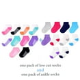 thumbnail image 5 of Fruit of the Loom Baby and Toddler Girl Low Cut and Ankle Socks, 20-Pack, Size 6M-5T, 5 of 10