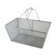 thumbnail image 1 of Cesta de la compra de hierro, práctica y portátil, para comestibles, frutas y cocina. Plata, 1 of 9