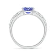 thumbnail image 2 of ANGARA Natural 1.25 ct Tanzanite Vintage Style Ring with Diamond Accents in 14K White Gold for Women (Size-8x6mm) | December Birthstone, Anniversary, Jewelry Gift for Women | Natural Tanzanite Ring, 2 of 9